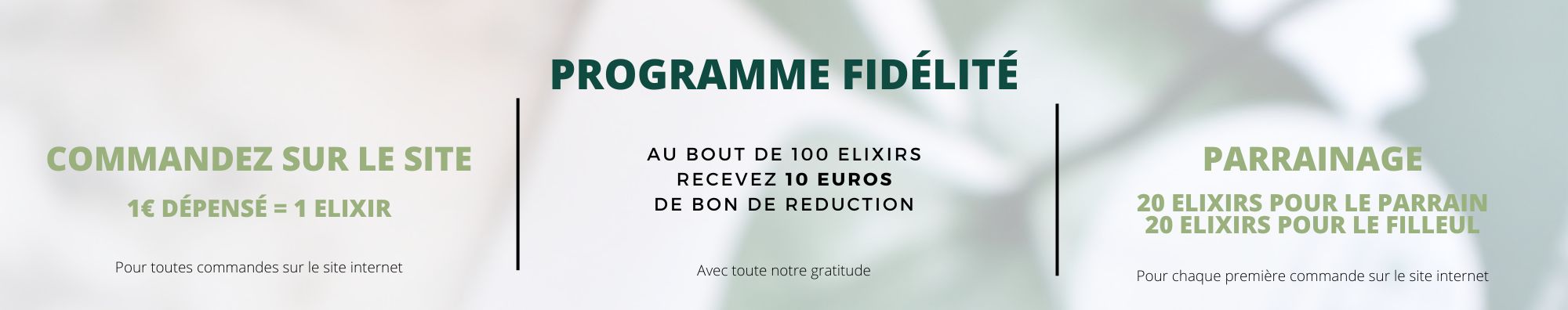 Programme fidélité incantation